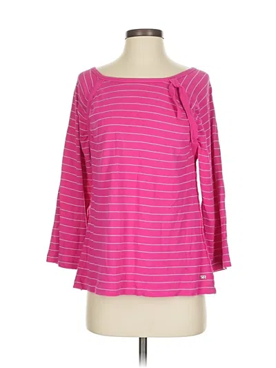 Pre-owned Sonia Rykiel 3/4 Sleeve Top Pink Boatneck Tops