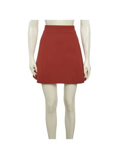 Pre-owned Sonia Rykiel A-line Mini Skirt In Red
