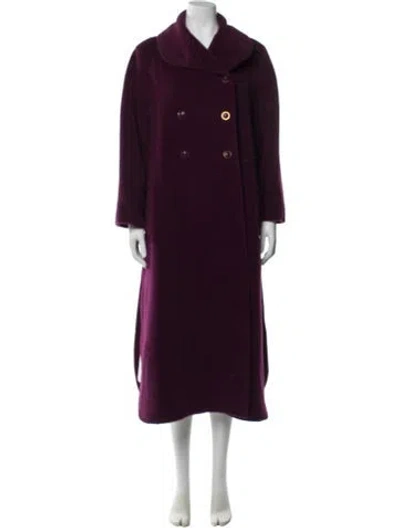 Pre-owned Sonia Rykiel Alpaca Faux Fur Coat In Purple