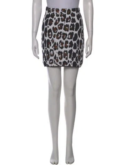 Pre-owned Sonia Rykiel Animal Print Mini Skirt In Multi