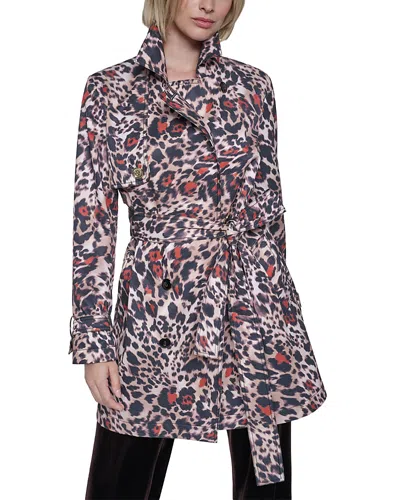 Sonia Rykiel Animal Print Trench Coat In Multi