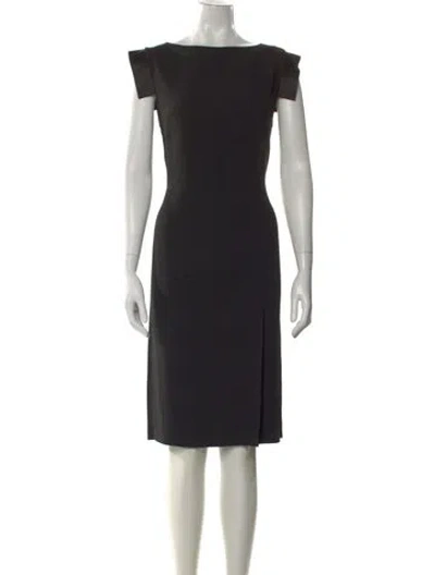 Pre-owned Sonia Rykiel Bateau Neckline Knee-length Dress In Black