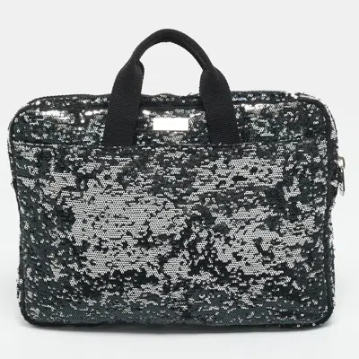 Pre-owned Sonia Rykiel Black/silver Sequins Laptop Bag