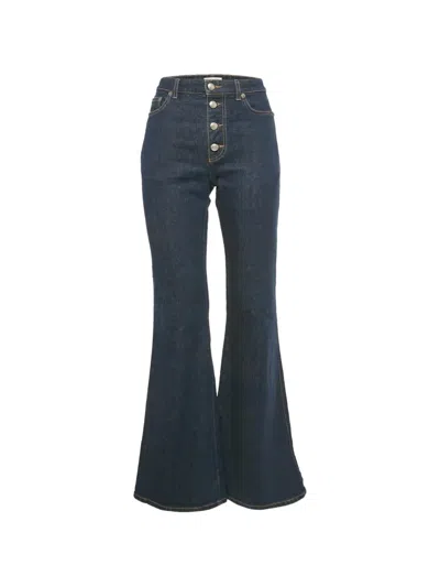 Pre-owned Sonia Rykiel Button-fastening Flared Jeans In Blue