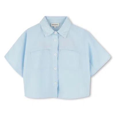 Sonia Rykiel Camicia Con Logo In Light Blue