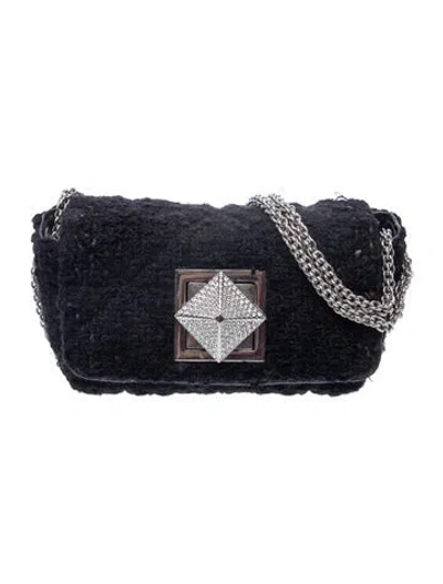 Pre-owned Sonia Rykiel Canvas Crossbody Bag In Black