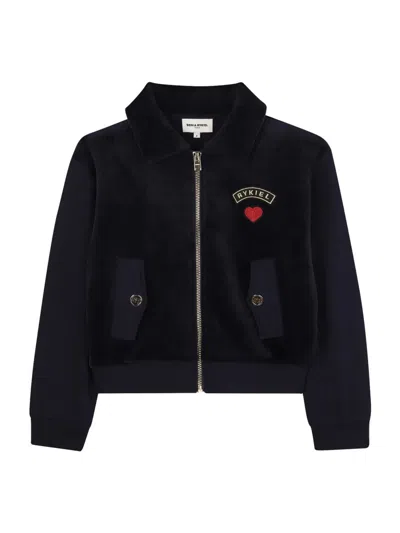 Sonia Rykiel Cardigan With "heart" Logo In Black