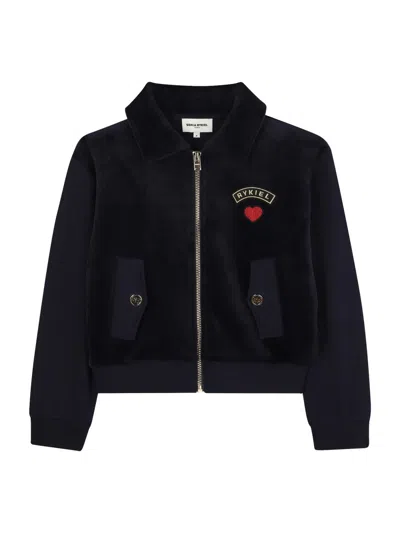 Sonia Rykiel Cardigan With "heart" Logo In Black