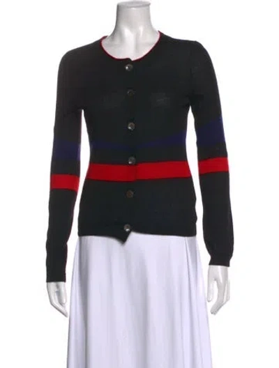 Pre-owned Sonia Rykiel Cashmere Colorblock Pattern Sweater In Black