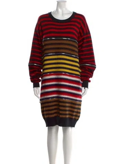 Pre-owned Sonia Rykiel Cashmere Knee-length Dress In Red