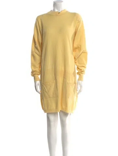 Pre-owned Sonia Rykiel Cashmere Mini Dress In Neutral
