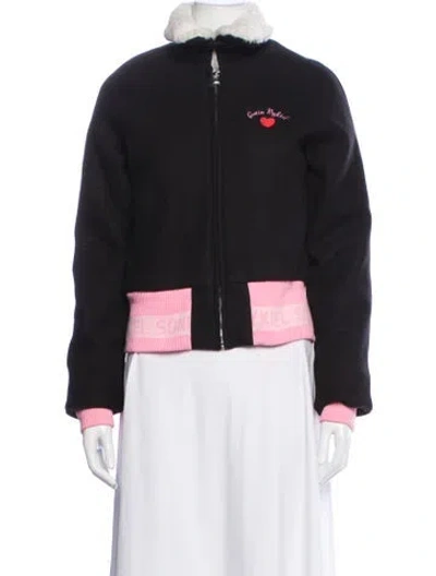 Pre-owned Sonia Rykiel Colorblock Pattern Jacket W/ Tags In Black