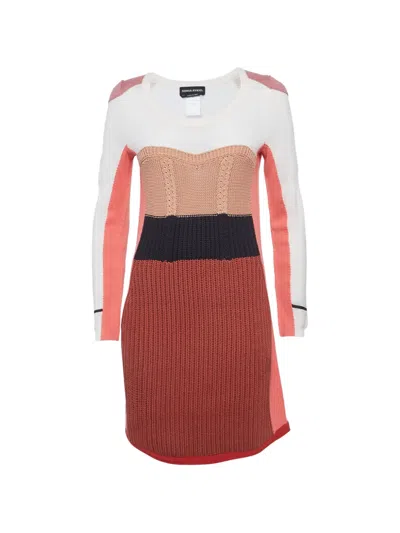 Pre-owned Sonia Rykiel Colour-block Mini Dress In Pink