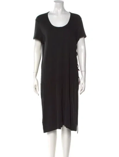 Pre-owned Sonia Rykiel Crew Neck Knee-length Dress In Black