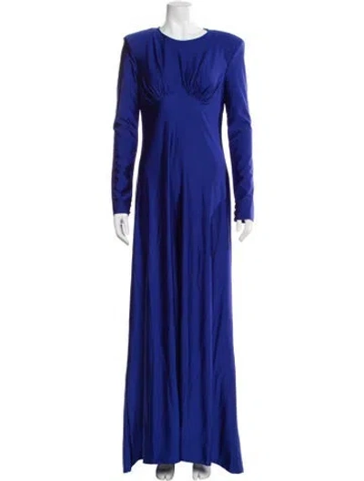 Pre-owned Sonia Rykiel Crew Neck Long Dress In Blue