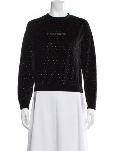 Pre-owned Sonia Rykiel Crew Neck Long Sleeve Sweatshirt In Black