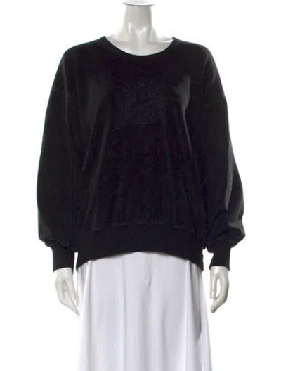 Pre-owned Sonia Rykiel Crew Neck Long Sleeve Sweatshirt In Black