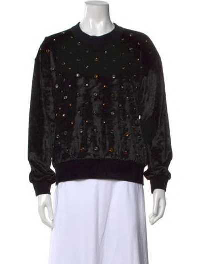 Pre-owned Sonia Rykiel Crew Neck Long Sleeve Sweatshirt In Black