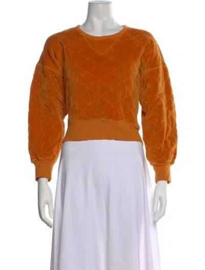 Pre-owned Sonia Rykiel Crew Neck Long Sleeve Sweatshirt In Orange
