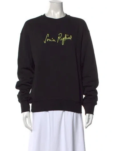 Pre-owned Sonia Rykiel Crew Neck Long Sleeve Sweatshirt W/ Tags In Black