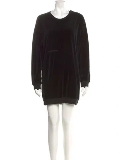 Pre-owned Sonia Rykiel Crew Neck Mini Dress In Black