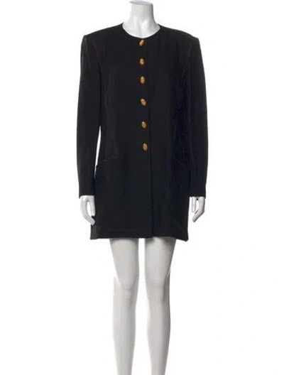 Pre-owned Sonia Rykiel Crew Neck Mini Dress In Black