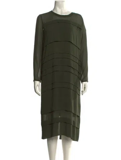 Pre-owned Sonia Rykiel Crew Neck Mini Dress In Green
