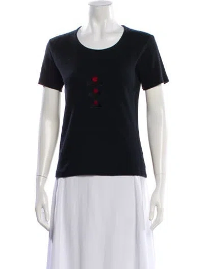 Pre-owned Sonia Rykiel Crew Neck Short Sleeve T-shirt In Black
