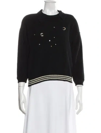 Pre-owned Sonia Rykiel Crew Neck Sweater In Black