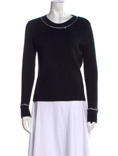 Pre-owned Sonia Rykiel Crew Neck Sweater In Black