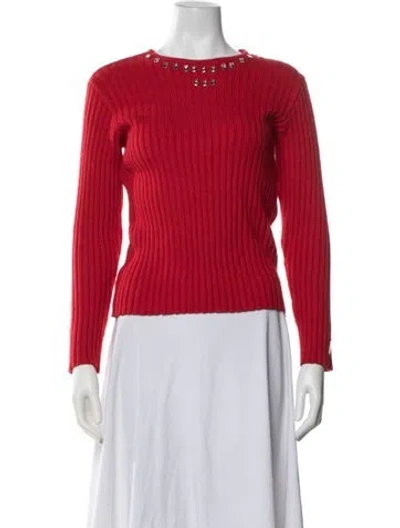 Pre-owned Sonia Rykiel Crew Neck Sweater In Red