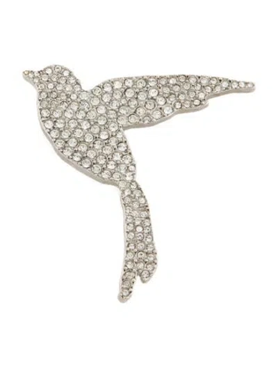 Pre-owned Sonia Rykiel Crystal Bird Pin Brooch In Multi