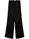 Sonia Rykiel Crystal-embellished Wide-leg Trousers In Black