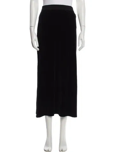 Pre-owned Sonia Rykiel Crystal Embellishments Midi Length Skirt In Black