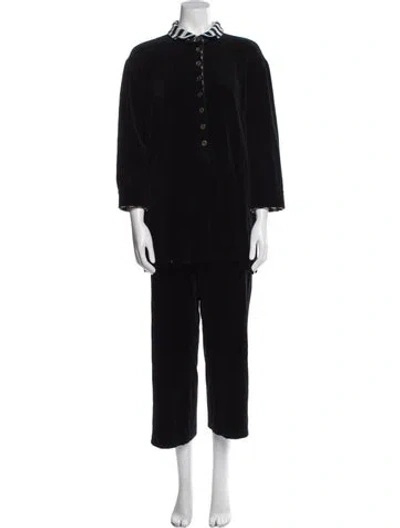 Pre-owned Sonia Rykiel Crystal Embellishments Pantsuit In Black