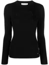 Sonia Rykiel Cut-out Long-sleeve Top In Schwarz