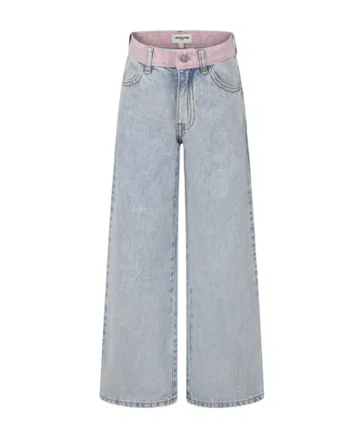 Sonia Rykiel Denim Jeans With Logo In Blue