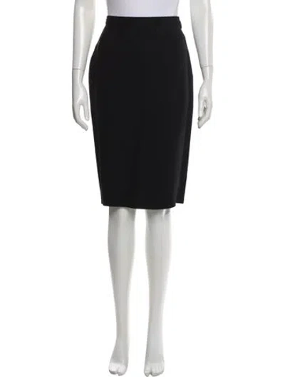 Pre-owned Sonia Rykiel Distressed Accents Knee-length Skirt In Black