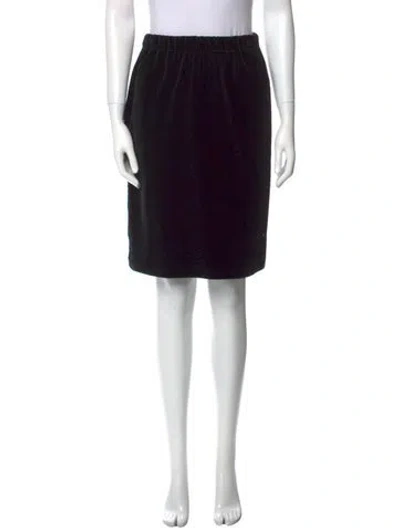 Pre-owned Sonia Rykiel Distressed Accents Knee-length Skirt In Black