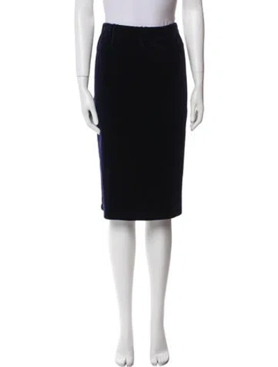 Pre-owned Sonia Rykiel Distressed Accents Knee-length Skirt In Black