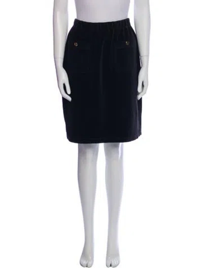 Pre-owned Sonia Rykiel Distressed Accents Knee-length Skirt In Blue