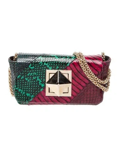 Pre-owned Sonia Rykiel Embossed Leather Shoulder Bag In Multicolor
