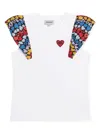 Sonia Rykiel Enfant Colour-block Panelled Cotton T-shirt In White