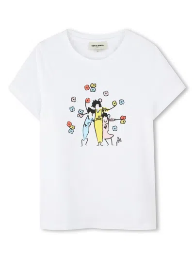 Sonia Rykiel Enfant Kids' Family-print T-shirt In White