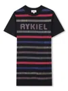Sonia Rykiel Enfant Logo-embellished Mini Dress In Black