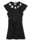 Sonia Rykiel Enfant Logo-embroidered Mini Dress In Black