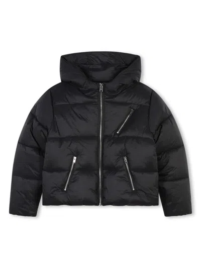 Sonia Rykiel Enfant Kids' Logo-embroidered Padded Jacket In Black