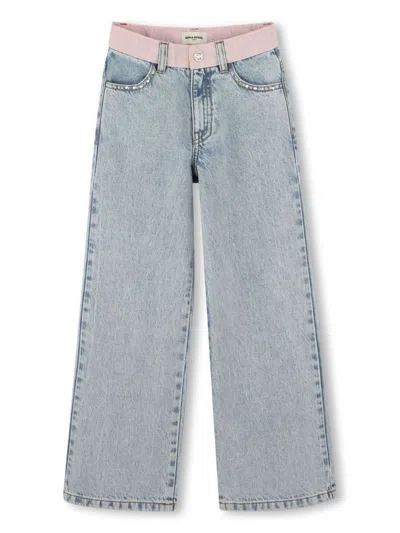 Sonia Rykiel Enfant Kids' Logo-embroidered Straight Jeans In Blue
