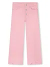 Sonia Rykiel Enfant Logo-plaque Flared Trousers In Pink