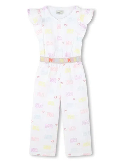 Sonia Rykiel Enfant Kids' Logo-print Jumpsuit In White